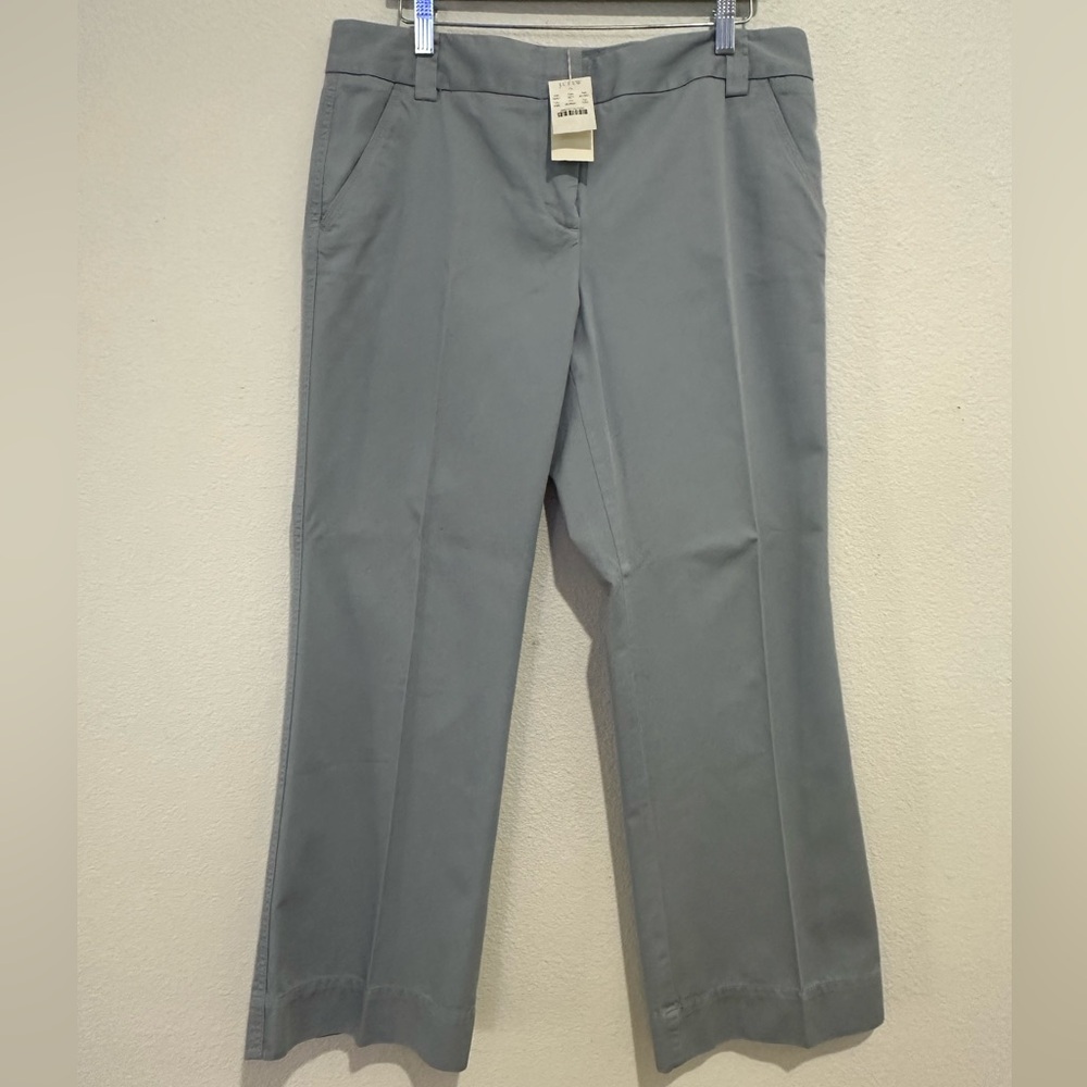 New! J CREW light gray/blue Classic “favorite fit”twill chinos, size 12 short.